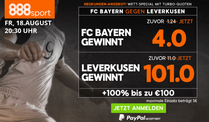 888sport Quotenboost Bayern - Leverkusen