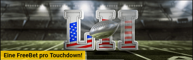 Die Touchdown-Freiwetten Aktion zum Super Bowl bei Bwin