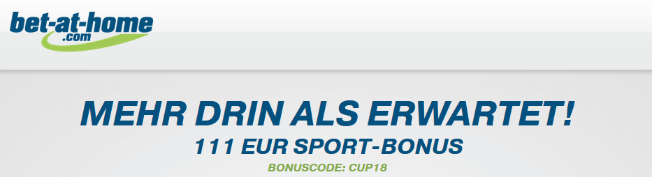Bet-at-Home: 111 Euro WM-Bonus für Jedermann