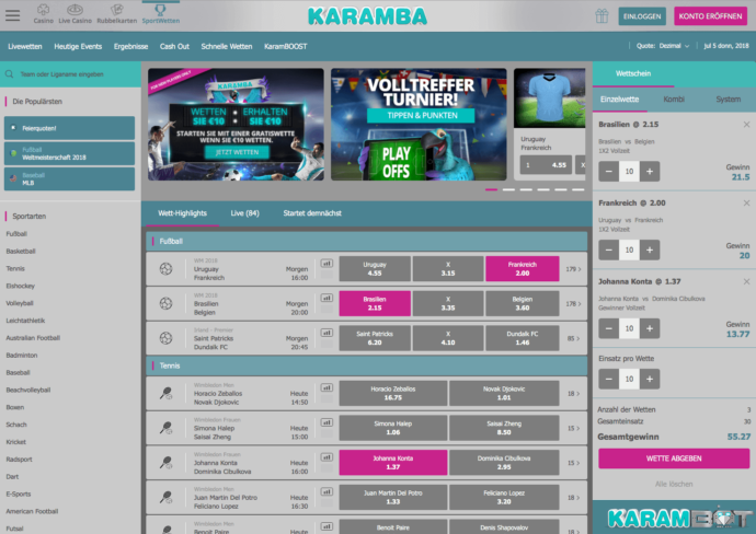 Karamba Sportwetten Portal