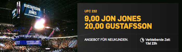 Betfair: Top-Quoten für den UFC Fight Jon Jones (9,0) vs. Gustafsson (20,0)