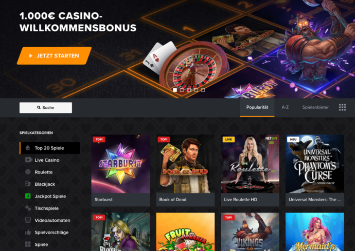 Wetten.com Casinoangebot