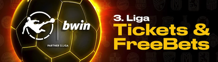 bwin: Mit Wetten auf die 3. Liga Freebet sichern und Tickets gewinnen!