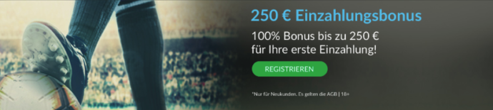 250 euro bonus für neukunden bei betvictor