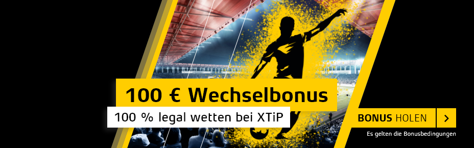 XTiP: Deutscher Buchmacher mit 100 Euro Kombi-Bonus für Neueinsteiger
